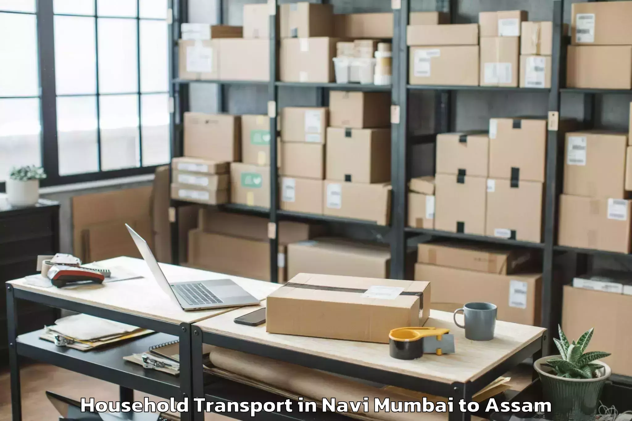 Book Navi Mumbai to Gauripur Household Transport Online